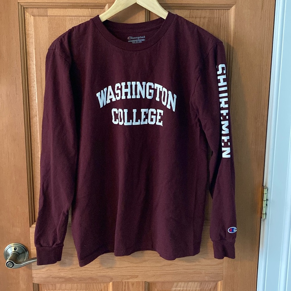 Washington College Shoremen Champion Youth XL YXL 14-16 Long sleeve Tee Shirt